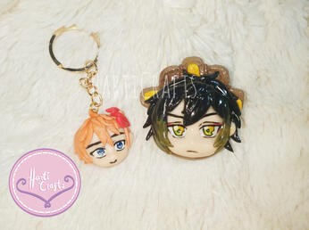 Genshin Impact Popsocket w/ head keychain (Custom)